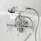Kingston Brass CA1010T1 3-3/8" Tub Wall Mount Clawfoot Tub Faucet with Hand Shower, Polished Chrome CA1010T1 - alternate 2